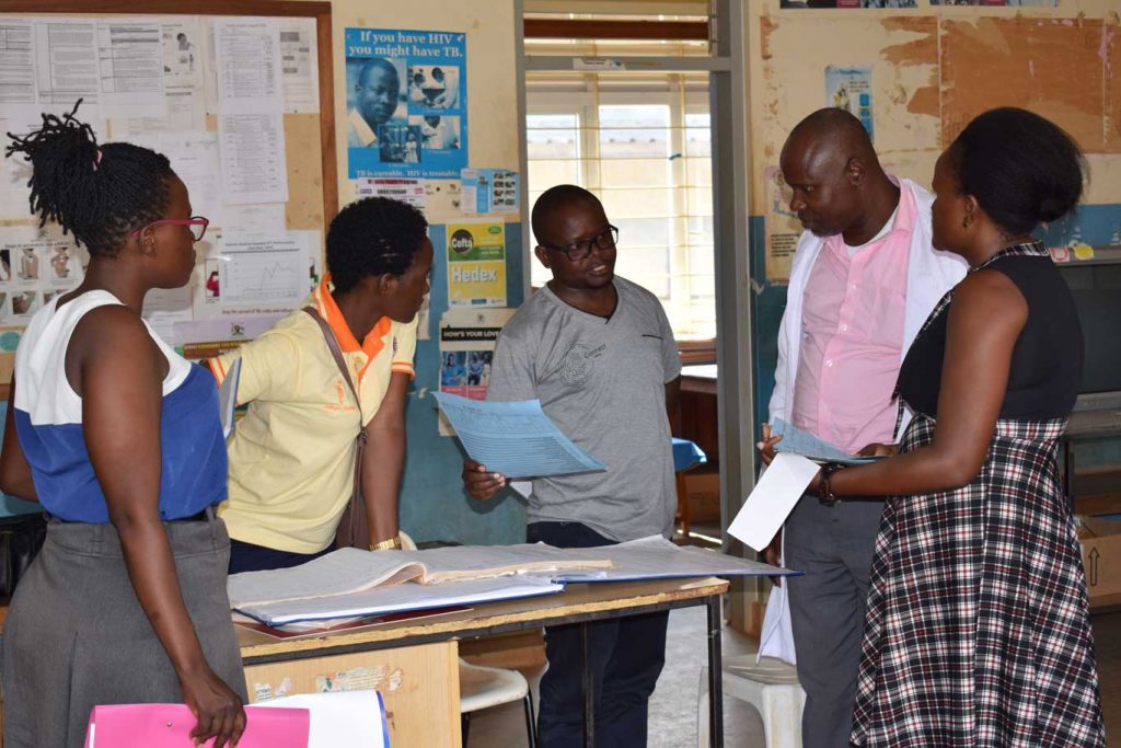 MEL manager (IDIWA) orienting Kamuli General Hospital on tool that capture disability data 